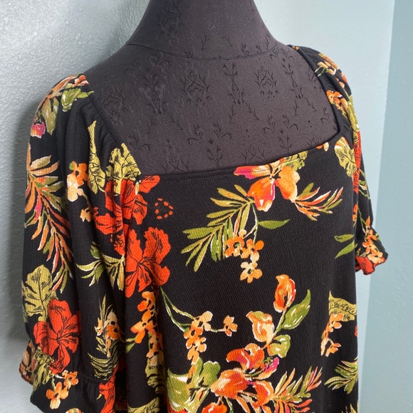 Cato Plus Size Black Floral Blouse - Picture 4 of 10